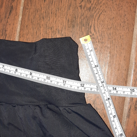 Custom OOAK maxi skirt with double thigh slits Smooth Black Spandex SMALL - Picture 11 of 13